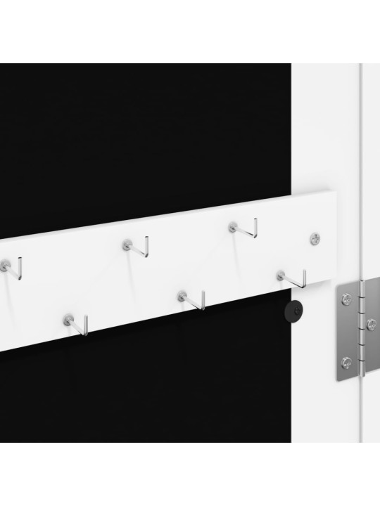 Veidrodinė papuošalų spintelė, balta, 30x8,5x106cm, sieninė
