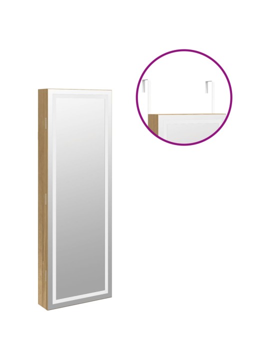 Veidrodinė papuošalų spintelė su LED apšvietimu