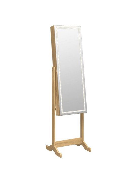 Veidrodinė papuošalų spintelė su LED, laisvai pastatoma