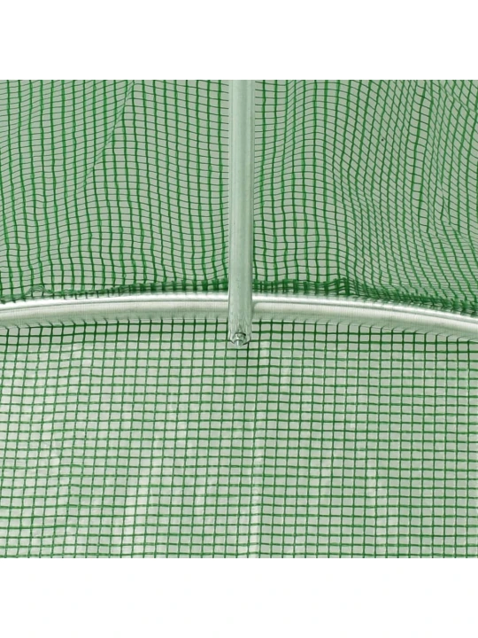 Šiltnamis su plieno rėmu, žalios spalvos, 4x2x2m, 8m²