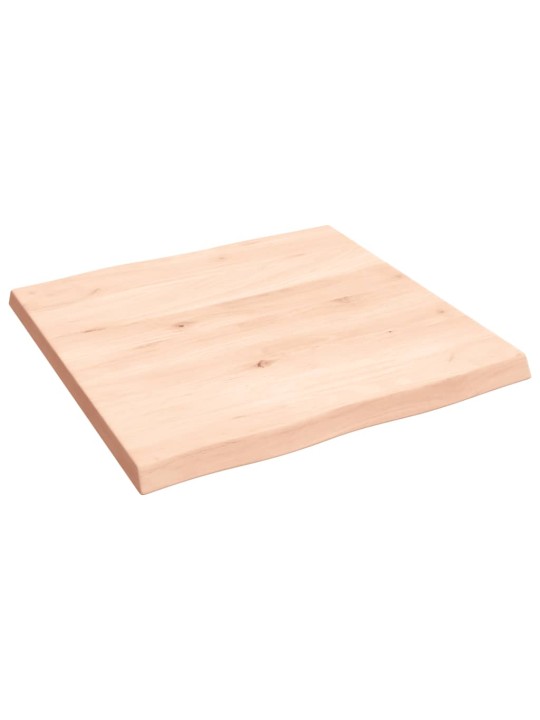 Stalviršis, 60x60x4 cm, ąžuolo medienos masyvas, su gyvu kraštu