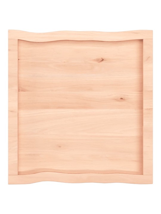 Stalviršis, 60x60x4 cm, ąžuolo medienos masyvas, su gyvu kraštu