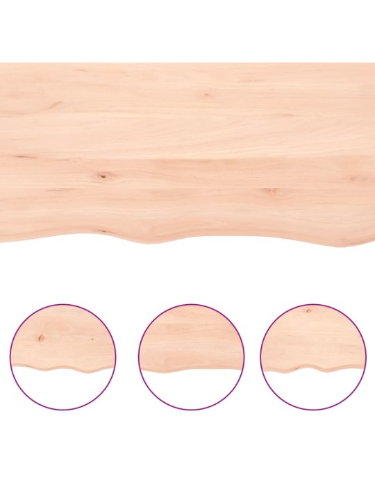 Stalviršis, 160x40x(2-6) cm, medienos masyvas, su gyvu kraštu