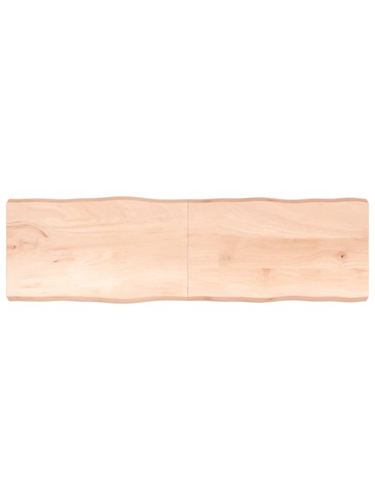 Stalviršis, 200x60x6cm, ąžuolo medienos masyvas, su gyvu kraštu