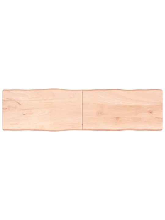 Stalviršis, 220x60x6cm, ąžuolo medienos masyvas, su gyvu kraštu
