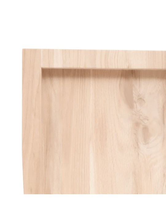 Stalviršis, 220x60x6cm, ąžuolo medienos masyvas, su gyvu kraštu