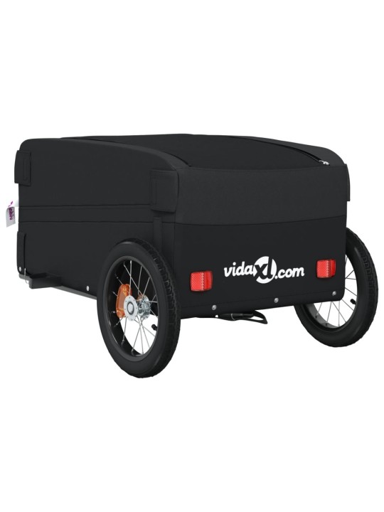 Dviračio priekaba, juodos spalvos, 30kg, geležis