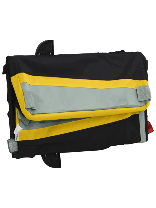 Dviračio priekaba, juodos ir geltonos spalvos, 45kg, geležis