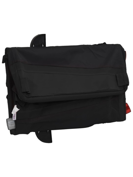 Dviračio priekaba, juodos spalvos, 45kg, geležis