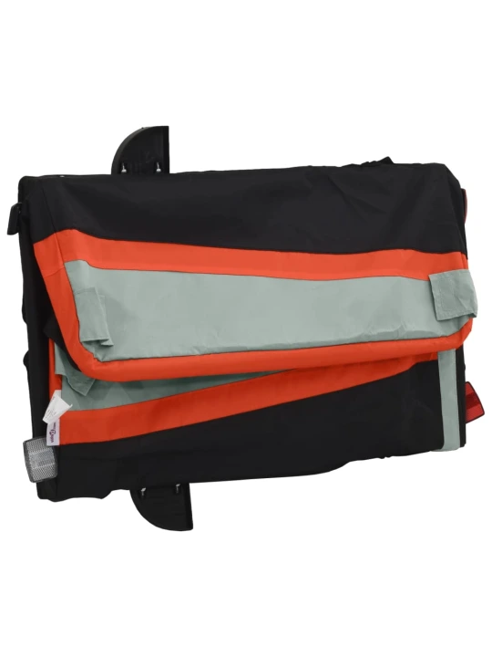 Dviračio priekaba, juodos ir oranžinės spalvos, 30kg, geležis