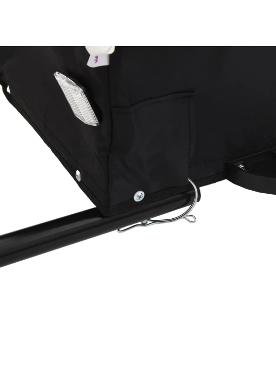 Dviračio priekaba, juodos ir oranžinės spalvos, 30kg, geležis