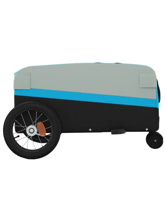 Dviračio priekaba, juodos ir mėlynos spalvos, 30kg, geležis