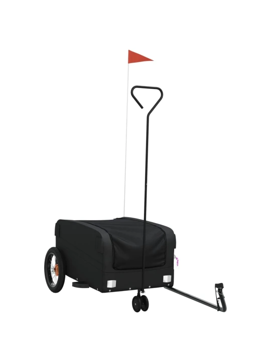 Dviračio priekaba, juodos spalvos, 30kg, geležis