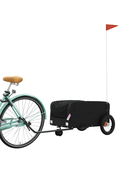 Dviračio priekaba, juodos spalvos, 30kg, geležis