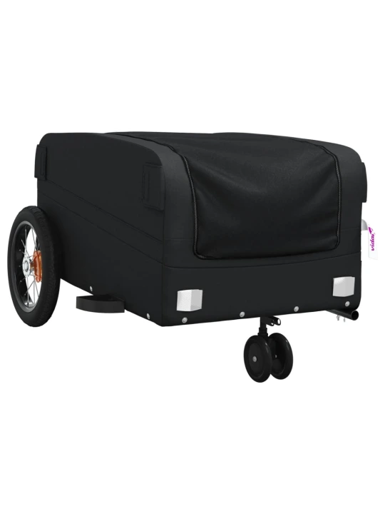 Dviračio priekaba, juodos spalvos, 30kg, geležis