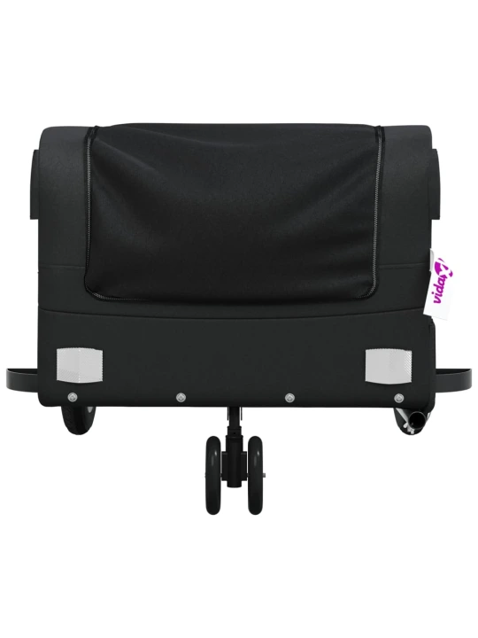 Dviračio priekaba, juodos spalvos, 30kg, geležis