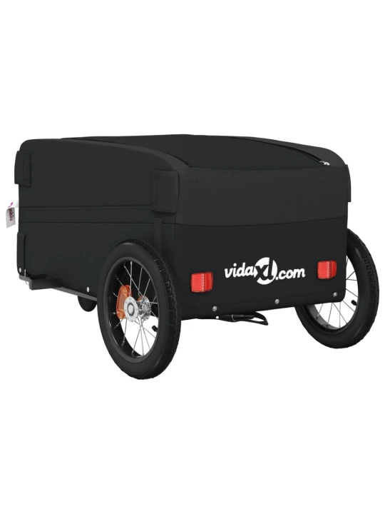 Dviračio priekaba, juodos spalvos, 30kg, geležis