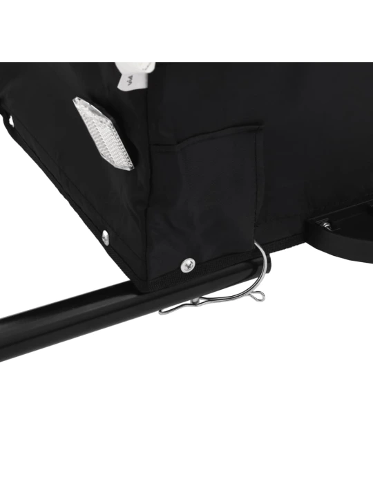 Dviračio priekaba, juodos spalvos, 30kg, geležis