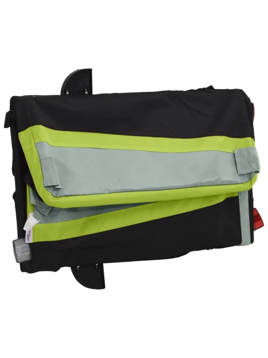 Dviračio priekaba, juodos ir žalios spalvos, 30kg, geležis