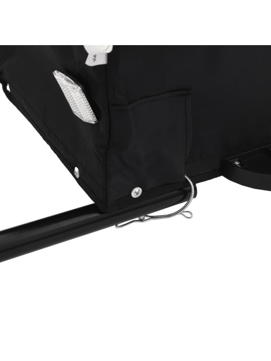 Dviračio priekaba, juodos ir žalios spalvos, 30kg, geležis