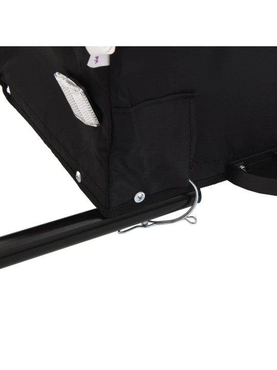 Dviračio priekaba, juodos spalvos, 45kg, geležis