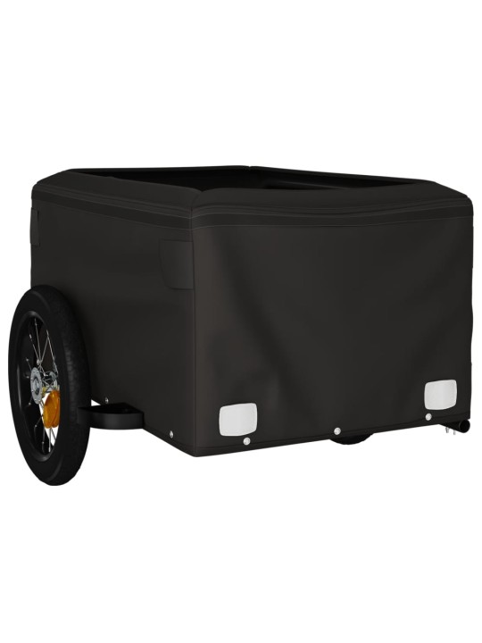 Dviračio priekaba, juodos ir oranžinės spalvos, 30kg, geležis