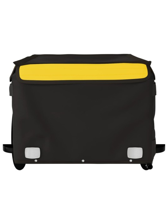 Dviračio priekaba, juodos ir geltonos spalvos, 45kg, geležis