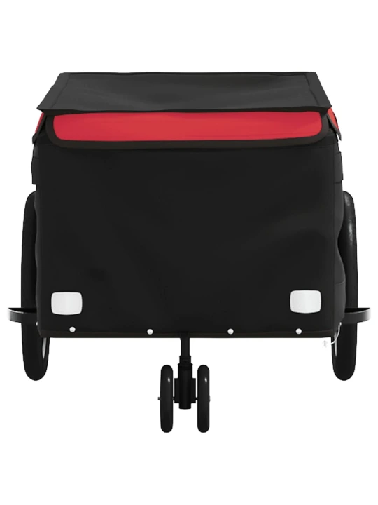 Dviračio priekaba, juodos ir raudonos spalvos, 30kg, geležis