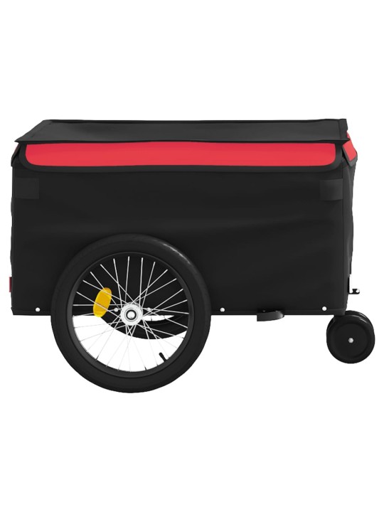 Dviračio priekaba, juodos ir raudonos spalvos, 30kg, geležis