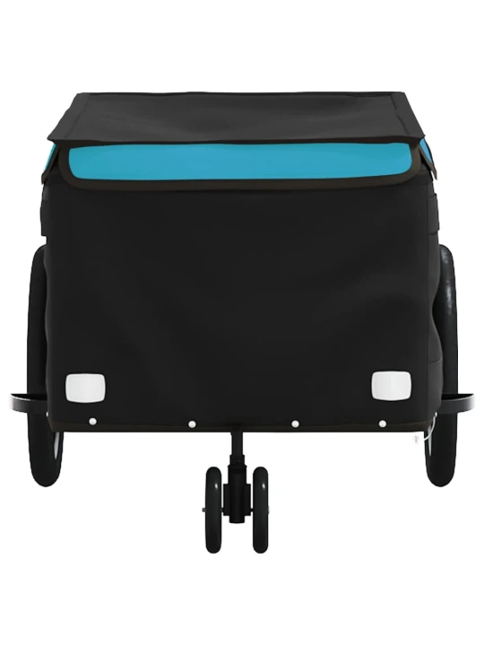 Dviračio priekaba, juodos ir mėlynos spalvos, 30kg, geležis