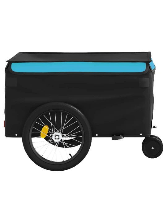 Dviračio priekaba, juodos ir mėlynos spalvos, 30kg, geležis