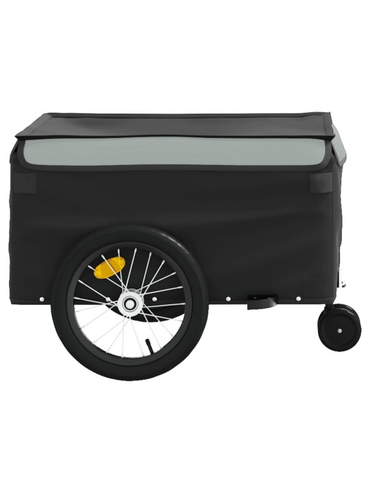 Dviračio priekaba, juodos ir pilkos spalvos, 45kg, geležis