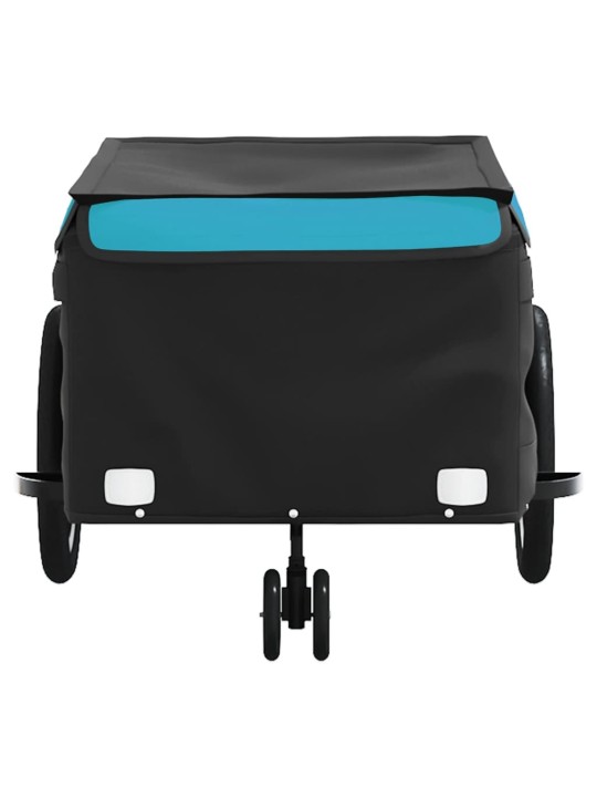 Dviračio priekaba, juodos ir mėlynos spalvos, 45kg, geležis