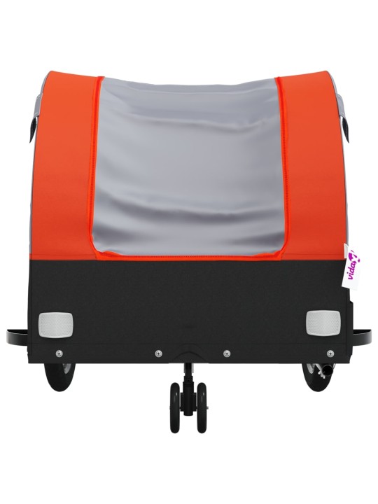Dviračio priekaba, juodos ir oranžinės spalvos, 30kg, geležis
