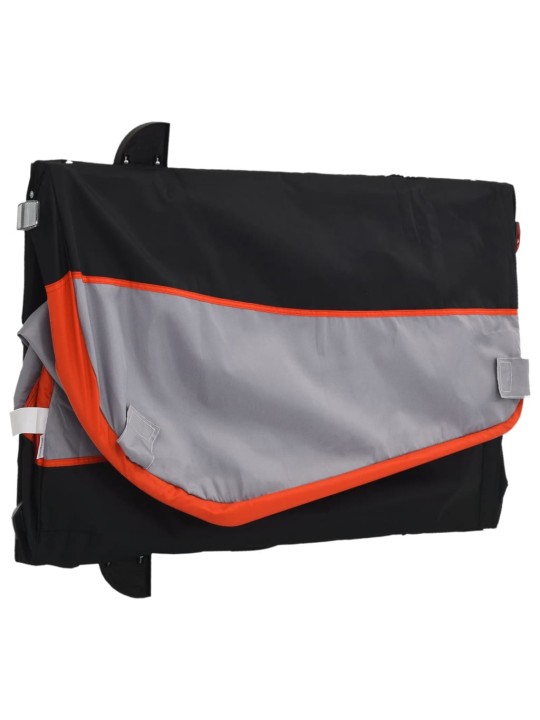 Dviračio priekaba, juodos ir oranžinės spalvos, 30kg, geležis