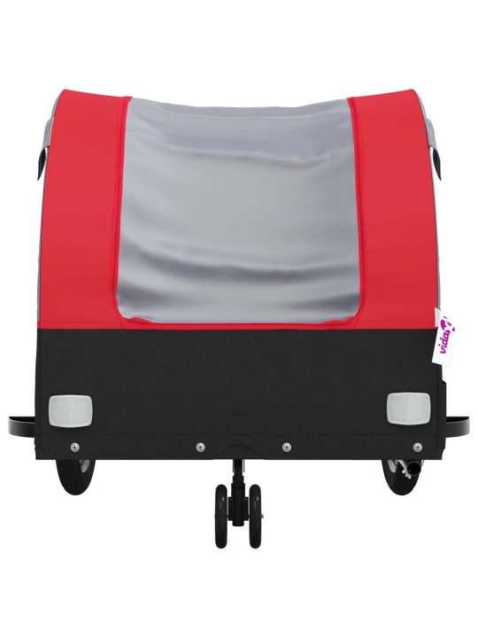 Dviračio priekaba, juodos ir raudonos spalvos, 30kg, geležis