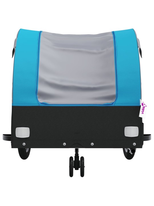 Dviračio priekaba, juodos ir mėlynos spalvos, 30kg, geležis