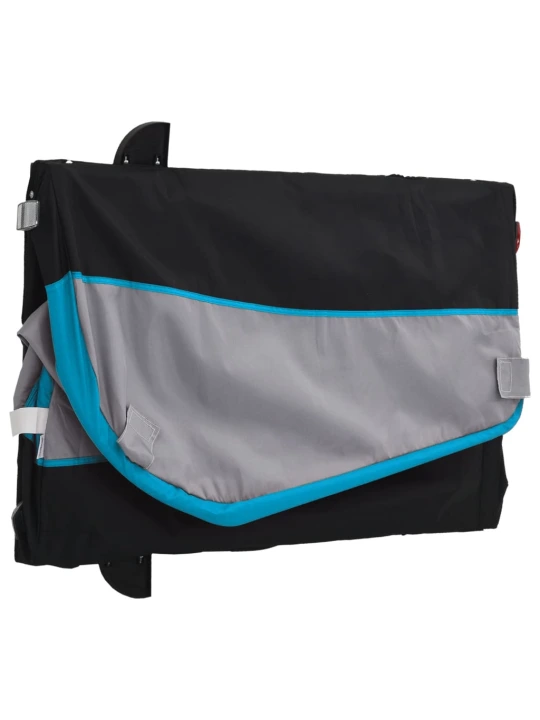 Dviračio priekaba, juodos ir mėlynos spalvos, 30kg, geležis