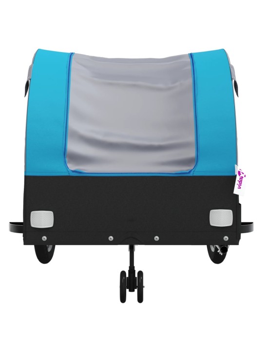 Dviračio priekaba, juodos ir mėlynos spalvos, 45kg, geležis