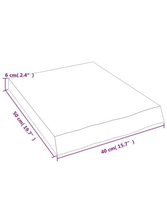 Vonios kambario stalviršis, pilkas, 40x50x(2–6)cm, mediena