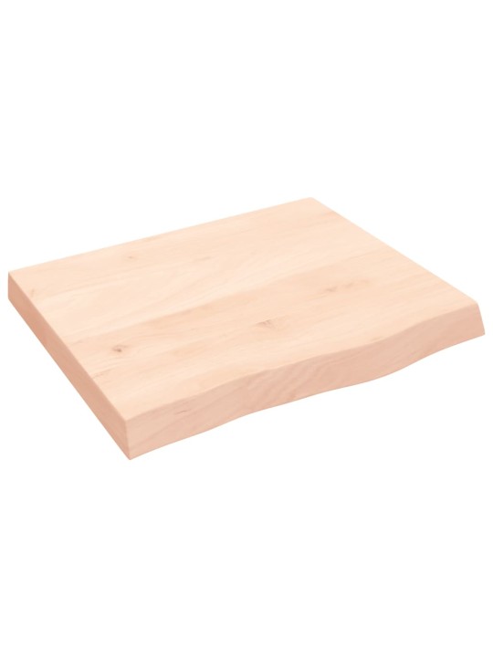 Stalviršis, 60x50x(2–6)cm, neapdorotas ąžuolo medienos masyvas
