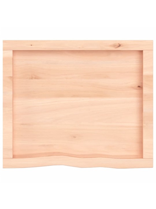 Stalviršis, 60x50x(2–6)cm, neapdorotas ąžuolo medienos masyvas