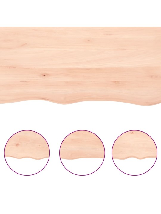 Stalviršis, 60x50x(2–6)cm, neapdorotas ąžuolo medienos masyvas
