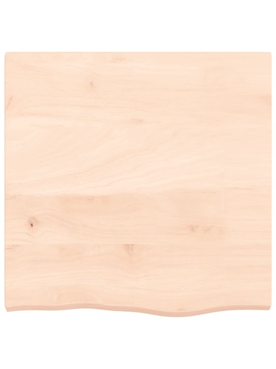 Stalviršis, 60x60x(2–4)cm, neapdorotas ąžuolo medienos masyvas
