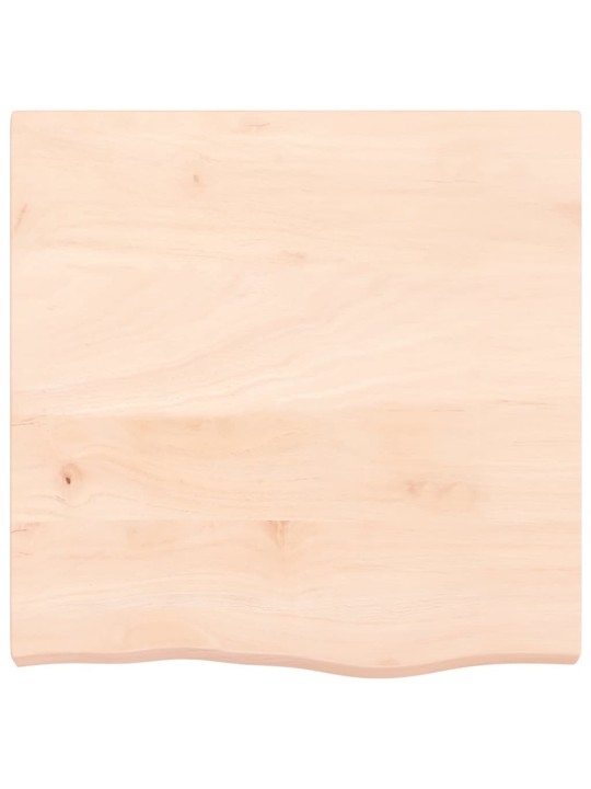 Stalviršis, 60x60x(2–6)cm, neapdorotas ąžuolo medienos masyvas