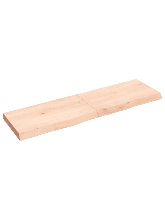 Stalviršis, 140x40x(2–6)cm, neapdorotas ąžuolo medienos masyvas