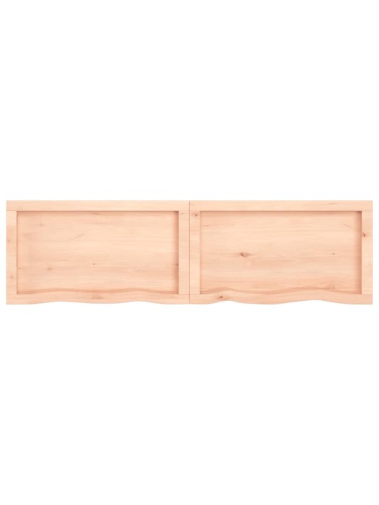 Stalviršis, 140x40x(2–6)cm, neapdorotas ąžuolo medienos masyvas