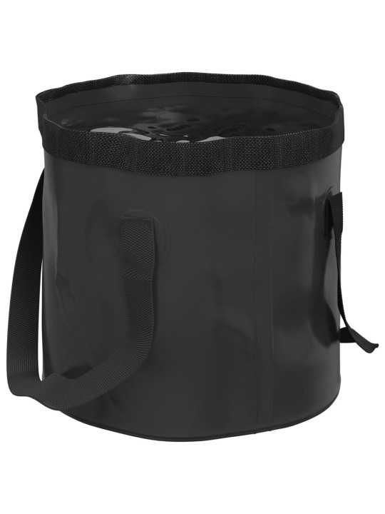 Sulankstomi kibirai, 2vnt., juodos spalvos, 20l, PVC