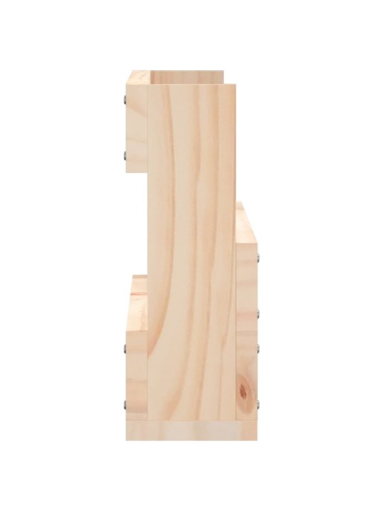 Prie sienos montuojamos batų lentynos, 2vnt., 59x9x23cm, pušis