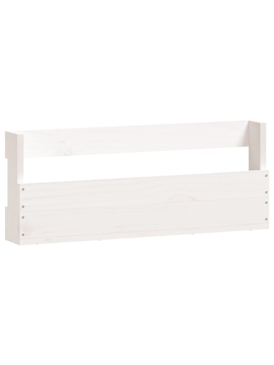 Sieninės batų lentynos, 2vnt., baltos, 59x9x23cm, pušis